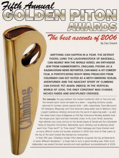Čestné uznání Golden Piton Awards 2006 (GB)
